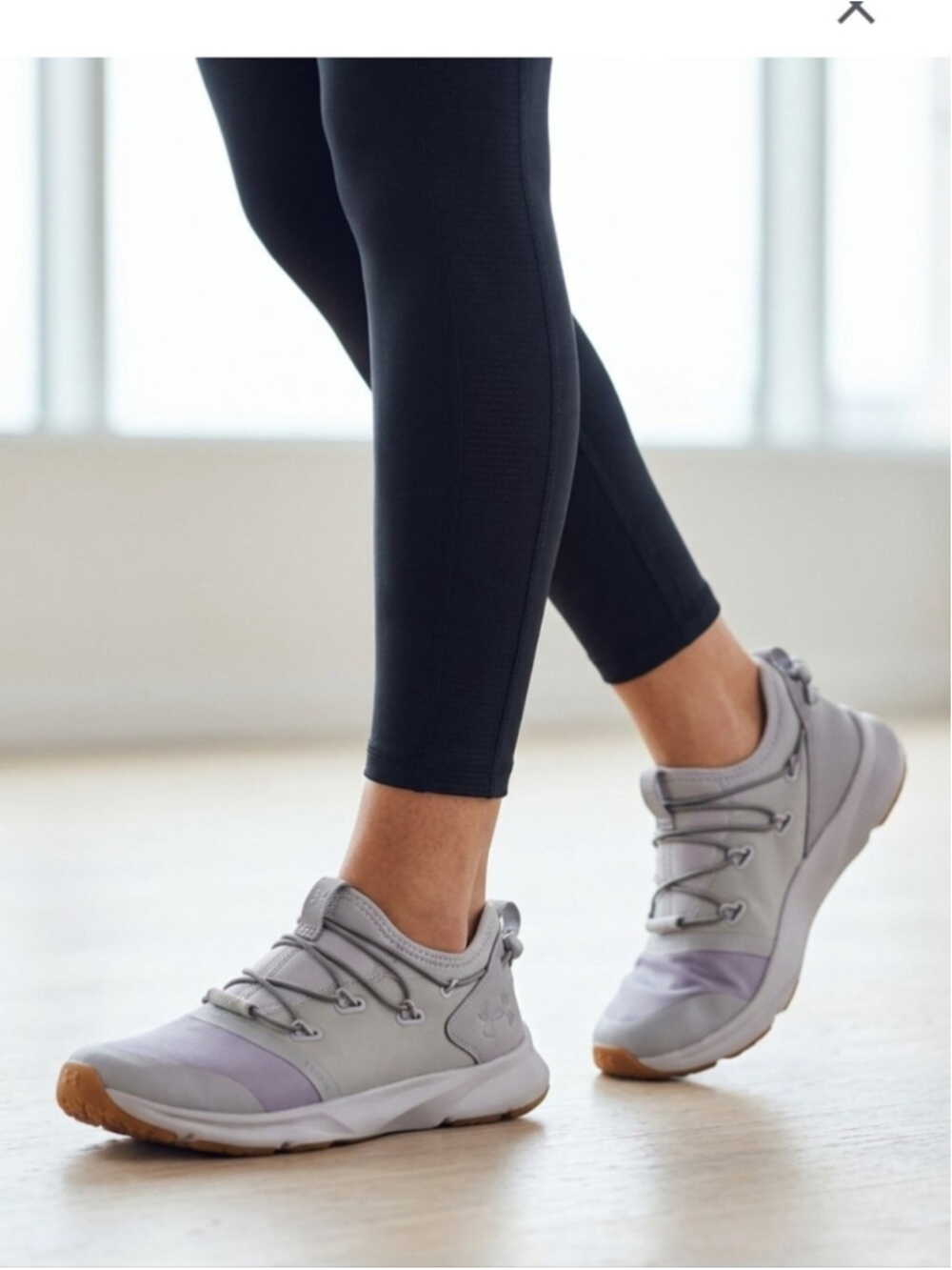 Under Armour Drift 2 Size 6Y/7.5 Womens Purple Gray Athletic Sneakers